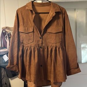 Rust button up tunic